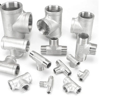 NPT BSP Threaded 4 Way Metal Pipe Connector SS 304 316 Male Female Equal