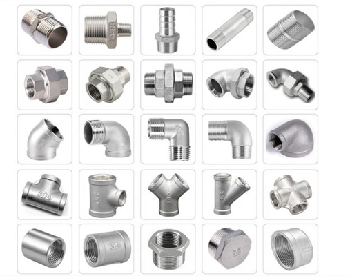 NPT BSP Threaded 4 Way Metal Pipe Connector SS 304 316 Male Female Equal