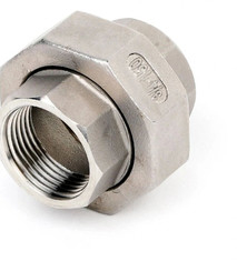304 316L Stainless Steel Union Fittings NPT Threaded Union Coupling For Oil