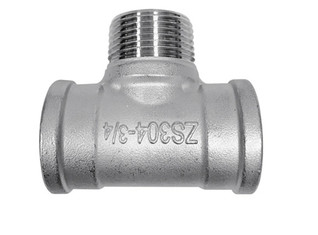 Chemical 316L Stainless Steel Tube Tee NPT Thread SS Reducing Tee ANSI Standard